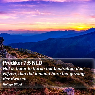 Prediker 7:5 NLD Bible Verse Image