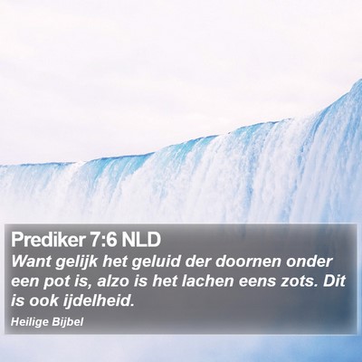 Prediker 7:6 NLD Bible Verse Image