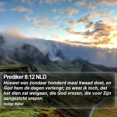 Prediker 8:12 NLD Bible Verse Image
