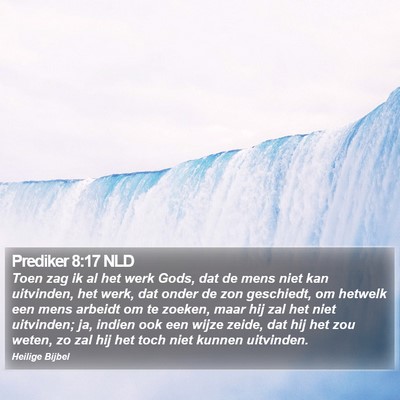 Prediker 8:17 NLD Bible Verse Image