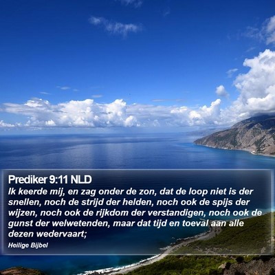 Prediker 9:11 NLD Bible Verse Image