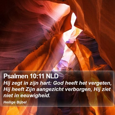 Psalmen 10:11 NLD Bible Verse Image