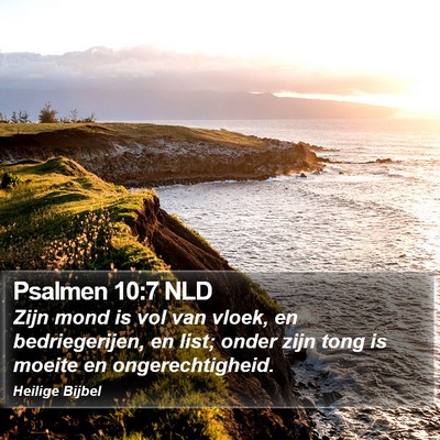 Psalmen 10:7 NLD Bible Verse Image