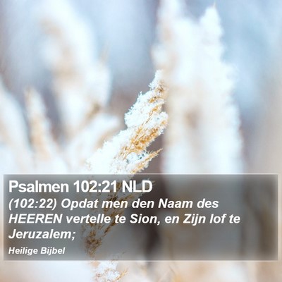 Psalmen 102:21 NLD Bible Verse Image