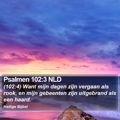 Psalmen 102:3 NLD Bible Verse Image