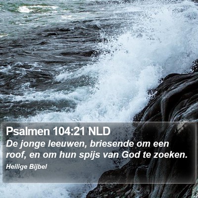 Psalmen 104:21 NLD Bible Verse Image