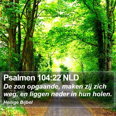 Psalmen 104:22 NLD Bible Verse Image