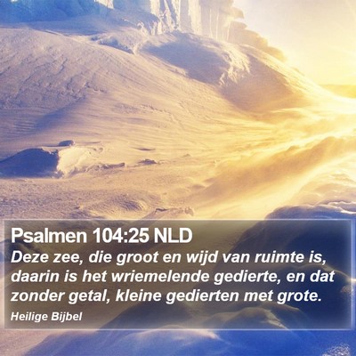 Psalmen 104:25 NLD Bible Verse Image