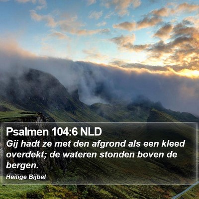 Psalmen 104:6 NLD Bible Verse Image