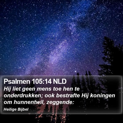 Psalmen 105:14 NLD Bible Verse Image