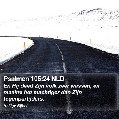 Psalmen 105:24 NLD Bible Verse Image