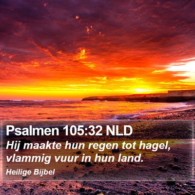Psalmen 105:32 NLD Bible Verse Image