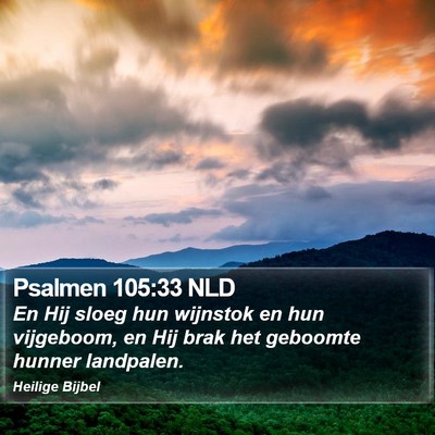 Psalmen 105:33 NLD Bible Verse Image