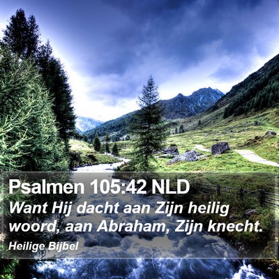 Psalmen 105:42 NLD Bible Verse Image