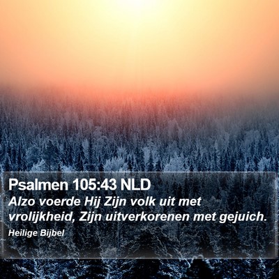 Psalmen 105:43 NLD Bible Verse Image