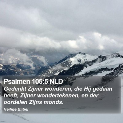 Psalmen 105:5 NLD Bible Verse Image
