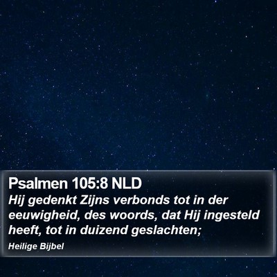 Psalmen 105:8 NLD Bible Verse Image