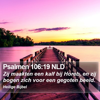 Psalmen 106:19 NLD Bible Verse Image