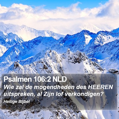 Psalmen 106:2 NLD Bible Verse Image