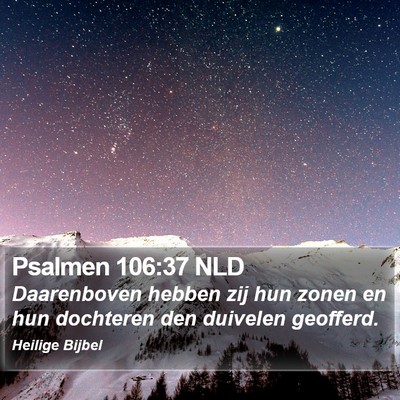 Psalmen 106:37 NLD Bible Verse Image
