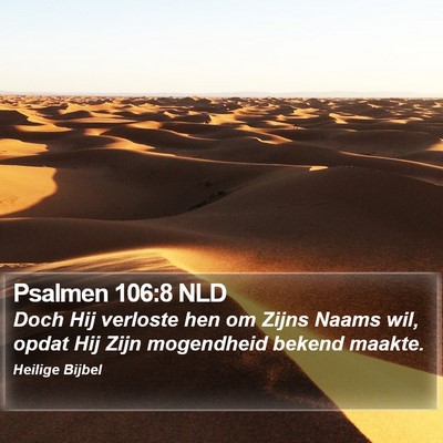 Psalmen 106:8 NLD Bible Verse Image