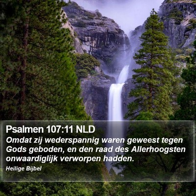 Psalmen 107:11 NLD Bible Verse Image