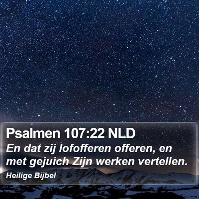 Psalmen 107:22 NLD Bible Verse Image