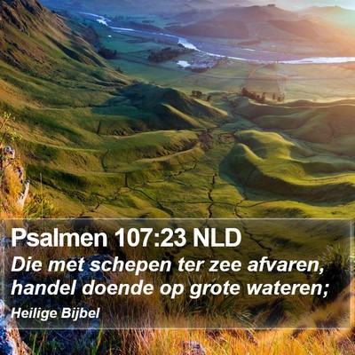 Psalmen 107:23 NLD Bible Verse Image
