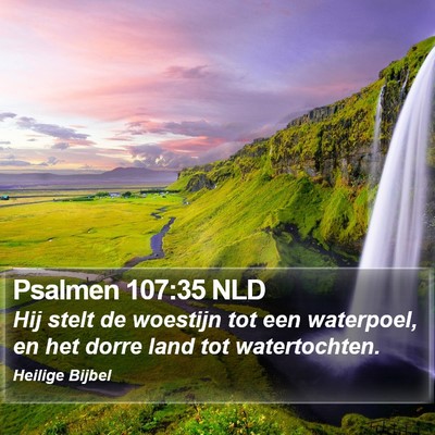 Psalmen 107:35 NLD Bible Verse Image