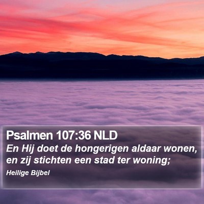 Psalmen 107:36 NLD Bible Verse Image