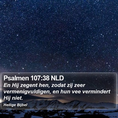 Psalmen 107:38 NLD Bible Verse Image