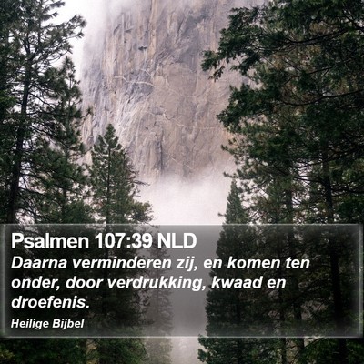 Psalmen 107:39 NLD Bible Verse Image