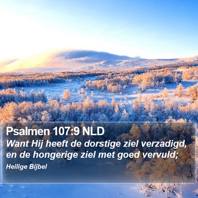 Psalmen 107:9 NLD Bible Verse Image