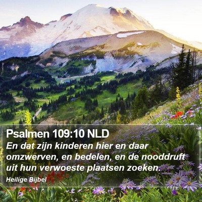 Psalmen 109:10 NLD Bible Verse Image
