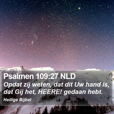 Psalmen 109:27 NLD Bible Verse Image