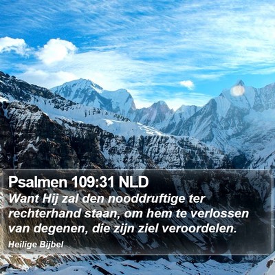 Psalmen 109:31 NLD Bible Verse Image