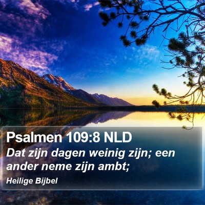 Psalmen 109:8 NLD Bible Verse Image