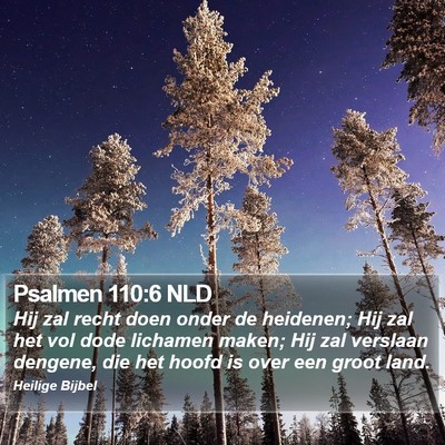 Psalmen 110:6 NLD Bible Verse Image