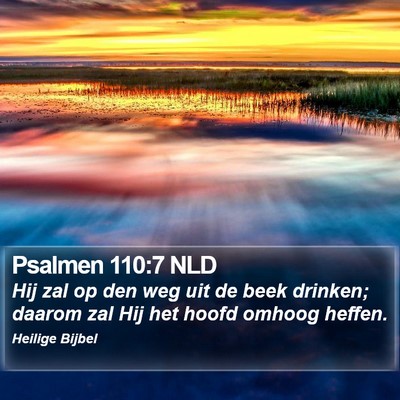 Psalmen 110:7 NLD Bible Verse Image
