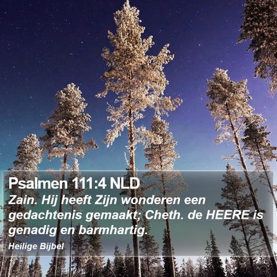 Psalmen 111:4 NLD Bible Verse Image