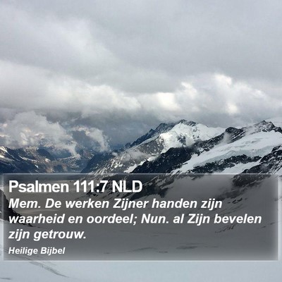 Psalmen 111:7 NLD Bible Verse Image