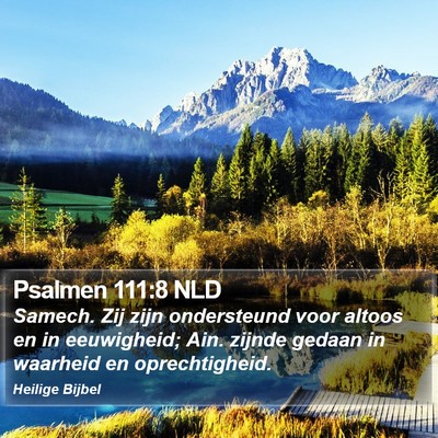 Psalmen 111:8 NLD Bible Verse Image