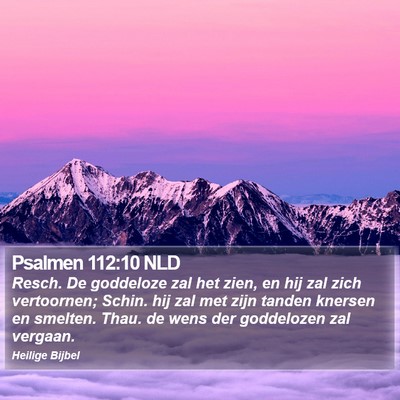 Psalmen 112:10 NLD Bible Verse Image