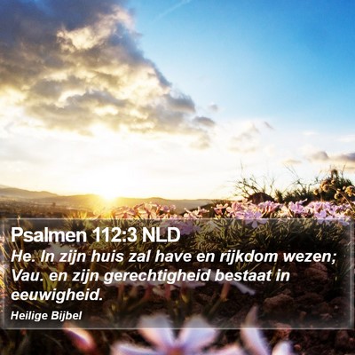 Psalmen 112:3 NLD Bible Verse Image