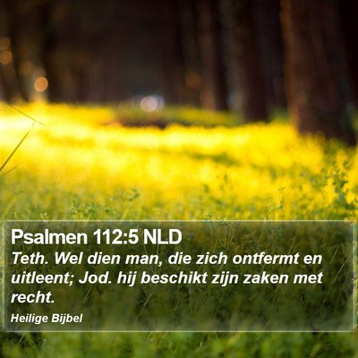 Psalmen 112:5 NLD Bible Verse Image