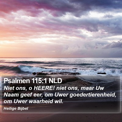 Psalmen 115:1 NLD Bible Verse Image