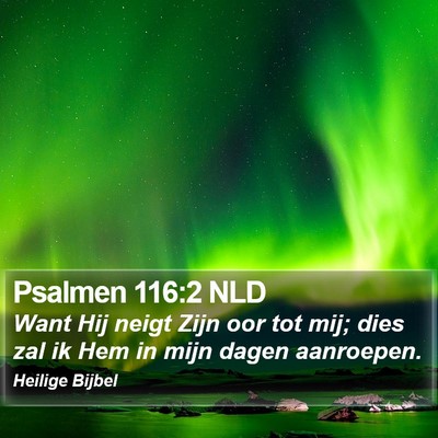 Psalmen 116:2 NLD Bible Verse Image