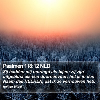 Psalmen 118:12 NLD Bible Verse Image