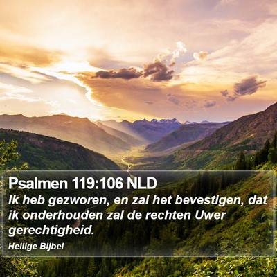 Psalmen 119:106 NLD Bible Verse Image
