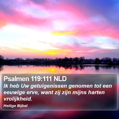 Psalmen 119:111 NLD Bible Verse Image